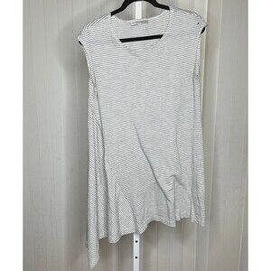 Bryn Walker Asymmetrical Top Sleevless Striped Made in USA Size S